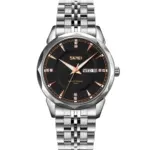 Skmei 9268  Chain Belt Watch For Men-Silver Black