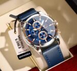 Poedagar 860 Chain Watch For Men - Silver Blue - Image 3